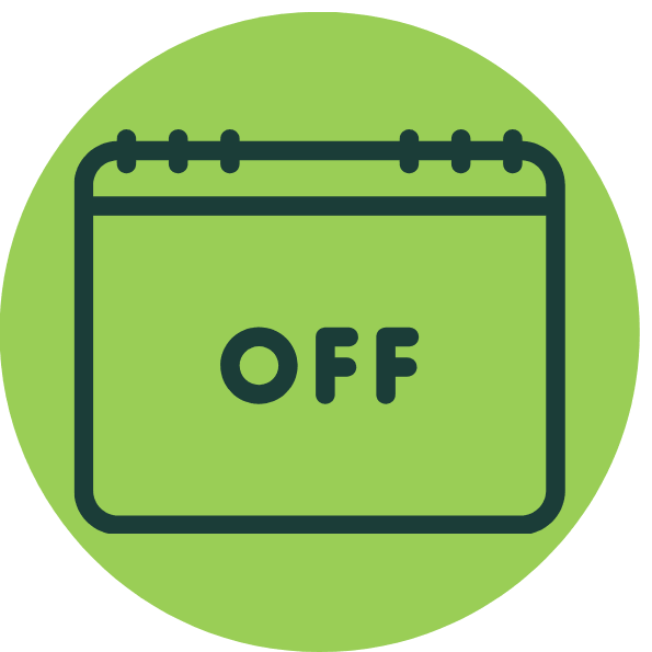 MORE<br>TIME OFF